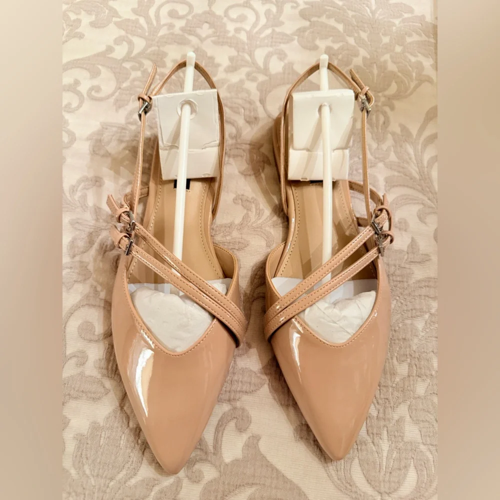 Nine West Women's light natural Slingback flats beley3 - Picture 6 of 6